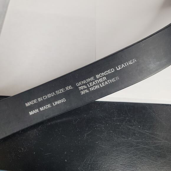 Black belt XXL Geniune bonded embossed leather Rodeo buckle Bull rider Metal - Picture 5 of 5